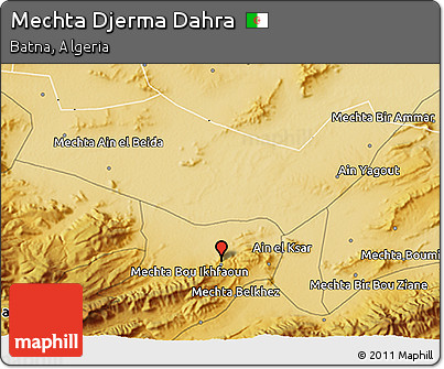 Physical 3D Map of Mechta Djerma Dahra