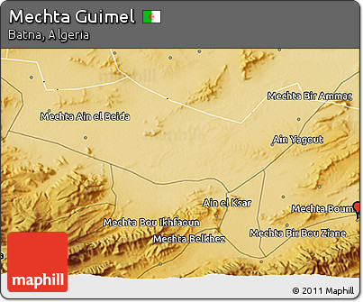 Physical 3D Map of Mechta Guimel