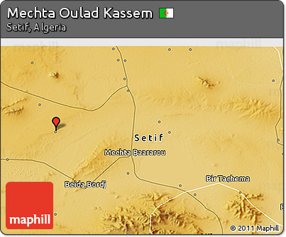 Physical 3D Map of Mechta Oulad Kassem