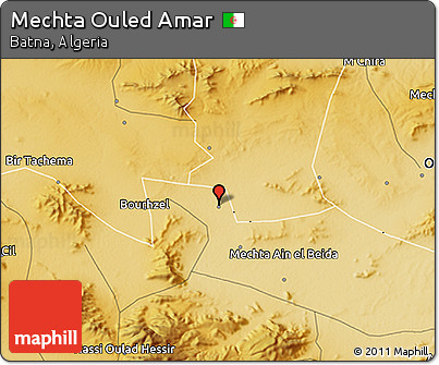 Physical 3D Map of Mechta Ouled Amar