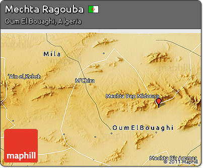 Physical 3D Map of Mechta Ragouba