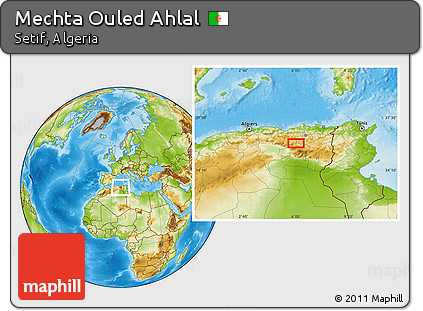 Physical Location Map of Mechta Ouled Ahlal