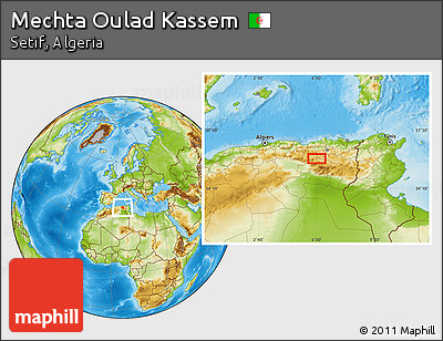 Physical Location Map of Mechta Oulad Kassem