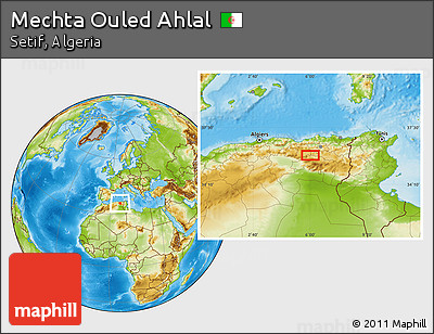 Physical Location Map of Mechta Ouled Ahlal
