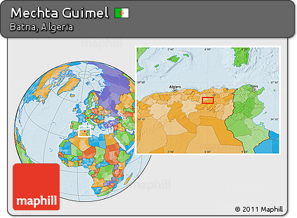 Political Location Map of Mechta Guimel