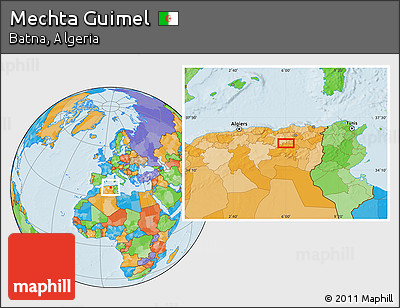 Political Location Map of Mechta Guimel