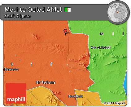 Political Map of Mechta Ouled Ahlal
