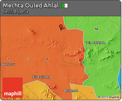 Political Map of Mechta Ouled Ahlal