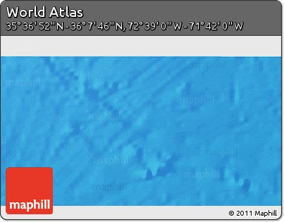 Shaded Relief 3D Map of the Area around 35° 52' 19" N, 72° 10' 30" W