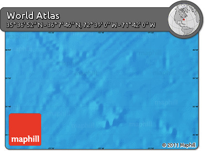 Physical Map of the Area around 35° 52' 19" N, 72° 10' 30" W