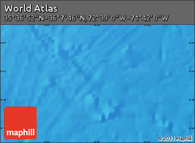 Physical Map of the Area around 35° 52' 19" N, 72° 10' 30" W