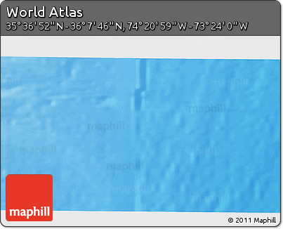 Physical 3D Map of the Area around 35° 52' 19" N, 73° 52' 30" W