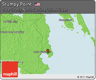 Political 3D Map of Stumpy Point