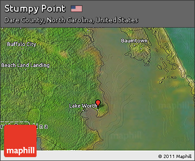 Satellite 3D Map of Stumpy Point
