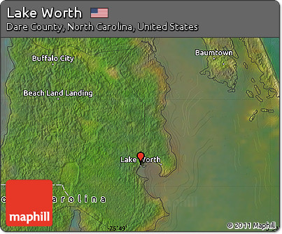 Satellite Map of Lake Worth