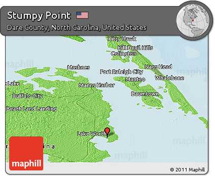 Political Panoramic Map of Stumpy Point