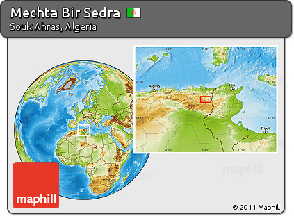 Physical Location Map of Mechta Bir Sedra