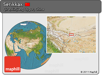 Satellite Location Map of Serikkax