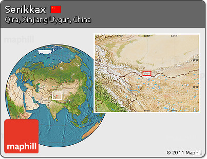 Satellite Location Map of Serikkax