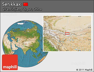 Satellite Location Map of Serikkax