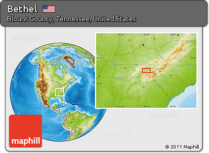 Physical Location Map of Bethel