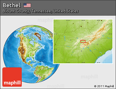 Physical Location Map of Bethel