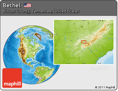 Physical Location Map of Bethel