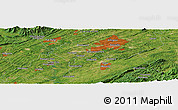 Satellite Panoramic Map of Batley