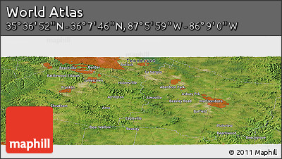 Satellite Panoramic Map of the Area around 35° 52' 19" N, 86° 37' 30" W