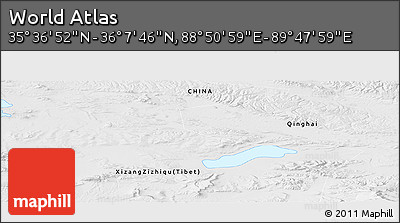 Physical Panoramic Map of the Area around 35° 52' 19" N, 89° 19' 29" E