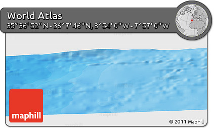 Political Panoramic Map of the Area around 35° 52' 19" N, 8° 25' 30" W