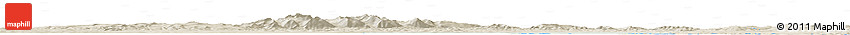 Shaded Relief Horizon Map of the Area around 35° 52' 19" N, 91° 1' 30" E
