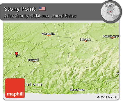 Physical Panoramic Map of Stony Point