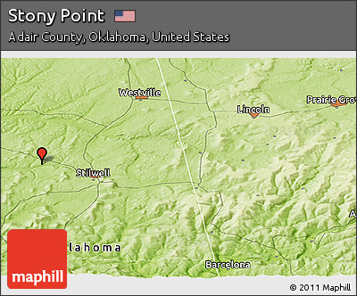 Physical Panoramic Map of Stony Point