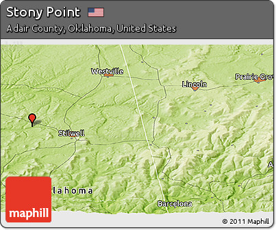 Physical Panoramic Map of Stony Point