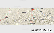 Shaded Relief Panoramic Map of Prairie Grove