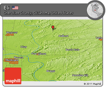Physical Panoramic Map of Eli