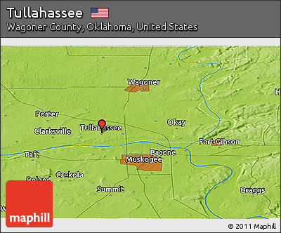 Physical Panoramic Map of Tullahassee