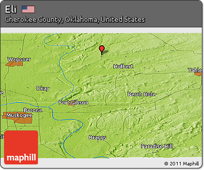 Physical Panoramic Map of Eli