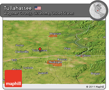 Satellite Panoramic Map of Tullahassee