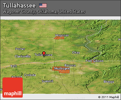 Satellite Panoramic Map of Tullahassee