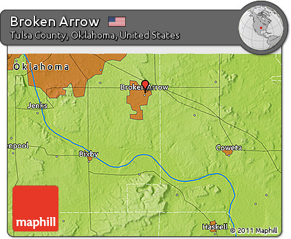 Physical 3D Map of Broken Arrow