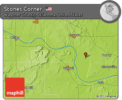 Physical 3D Map of Stones Corner