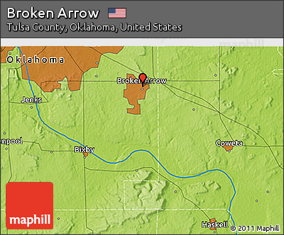 Physical 3D Map of Broken Arrow