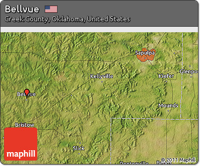 Satellite 3D Map of Bellvue