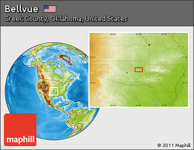 Physical Location Map of Bellvue
