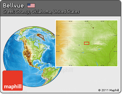 Physical Location Map of Bellvue