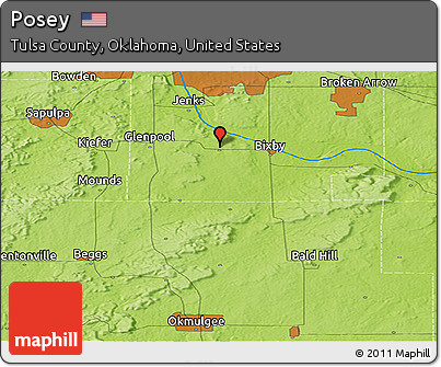 Physical Panoramic Map of Posey