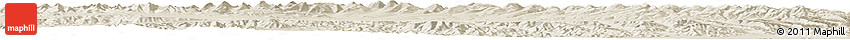 Shaded Relief Horizon Map of the Area around 35° 52' 19" N, 96° 58' 29" E