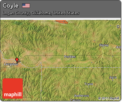 Satellite 3D Map of Coyle